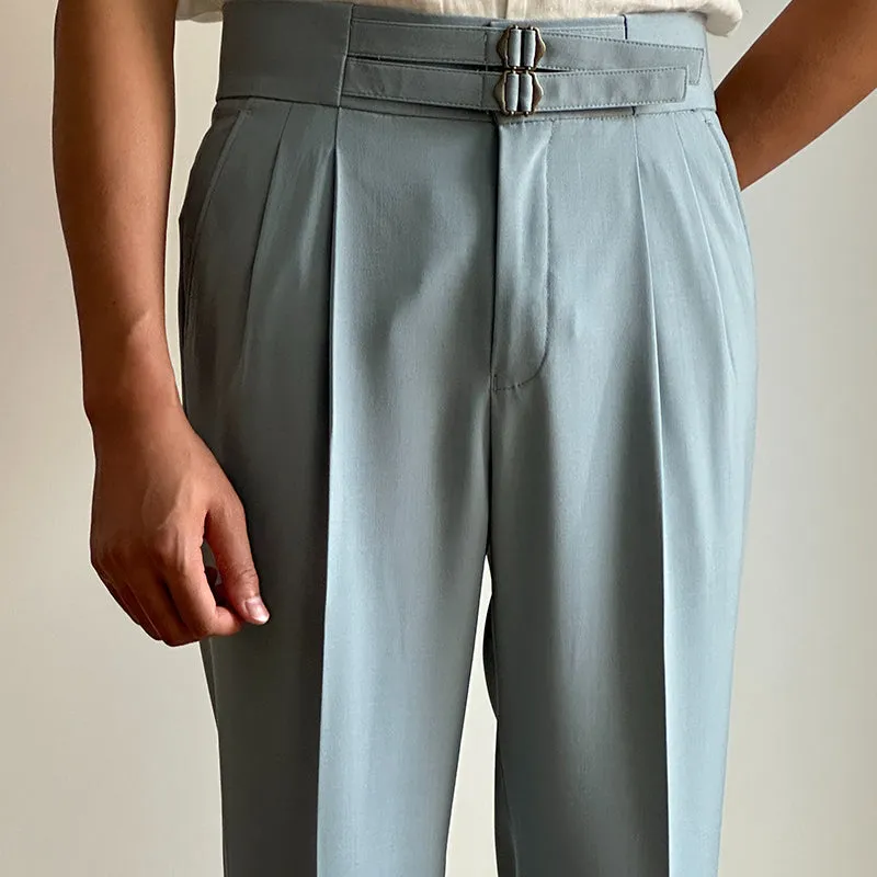 Casual Trousers, Drapey High-Waisted Straight Trousers