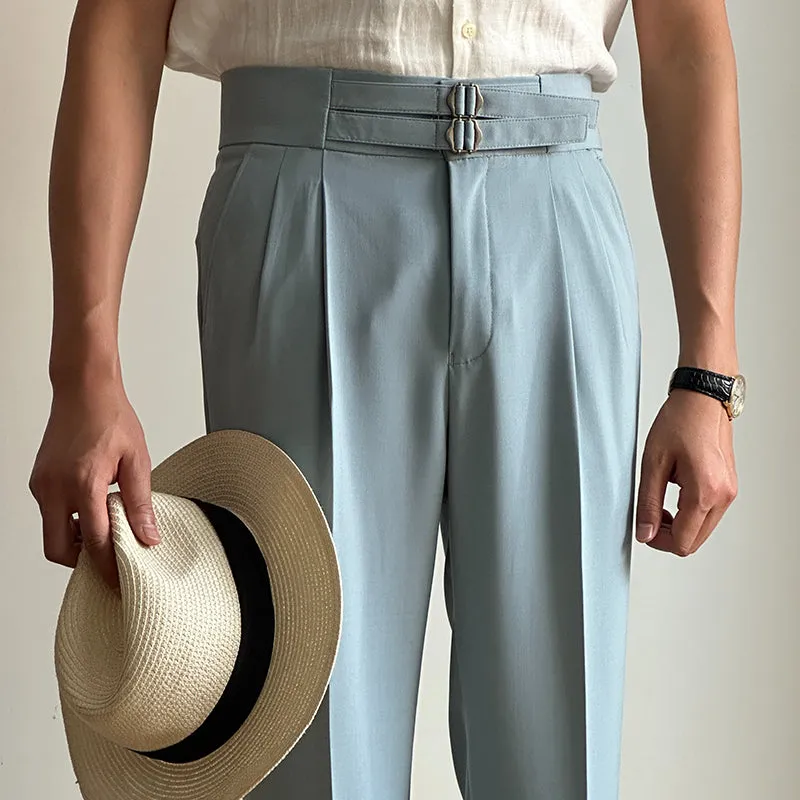 Casual Trousers, Drapey High-Waisted Straight Trousers