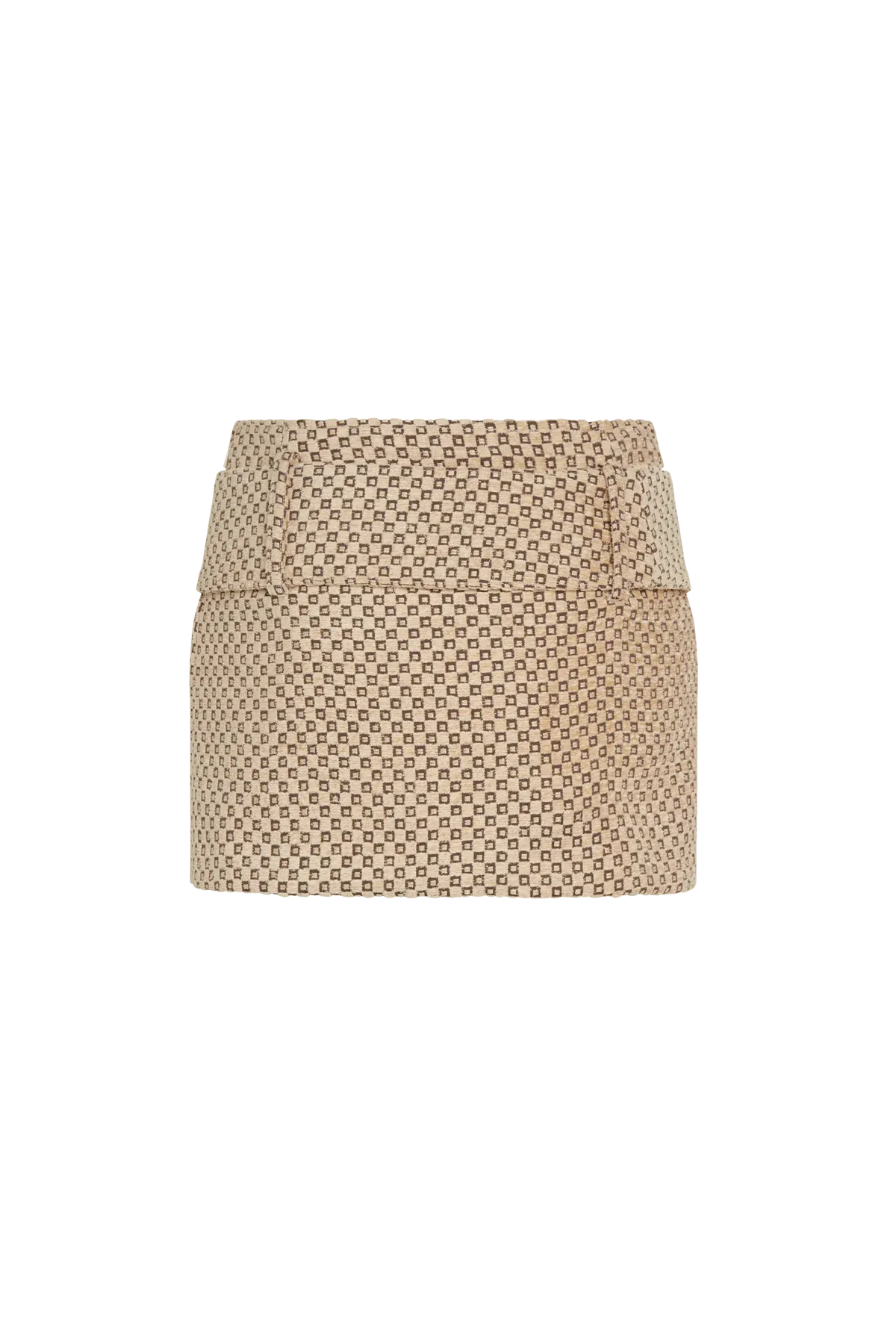 CHENILLE MINI SKIRT KHAKI