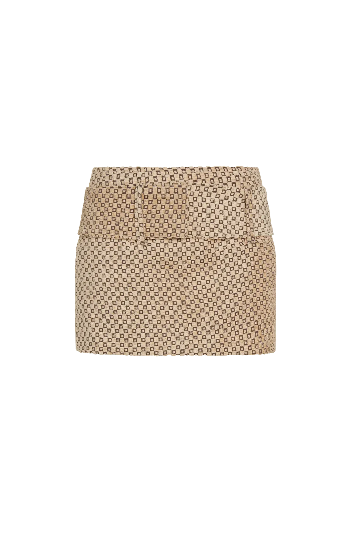 CHENILLE MINI SKIRT KHAKI