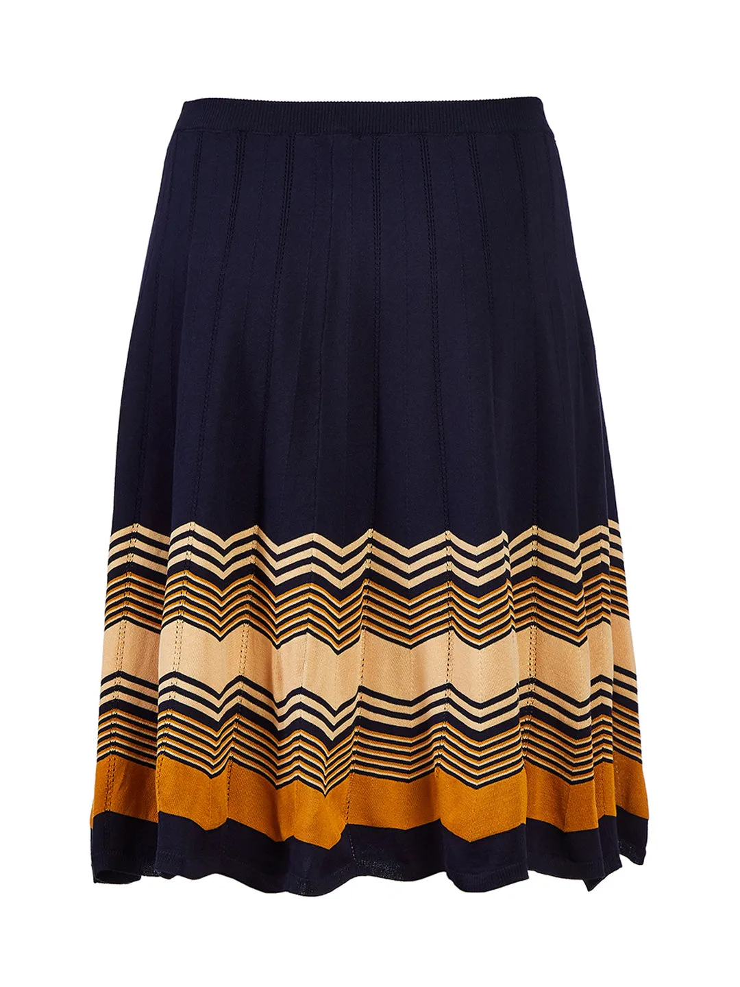 Chevron Detail Navy Skirt