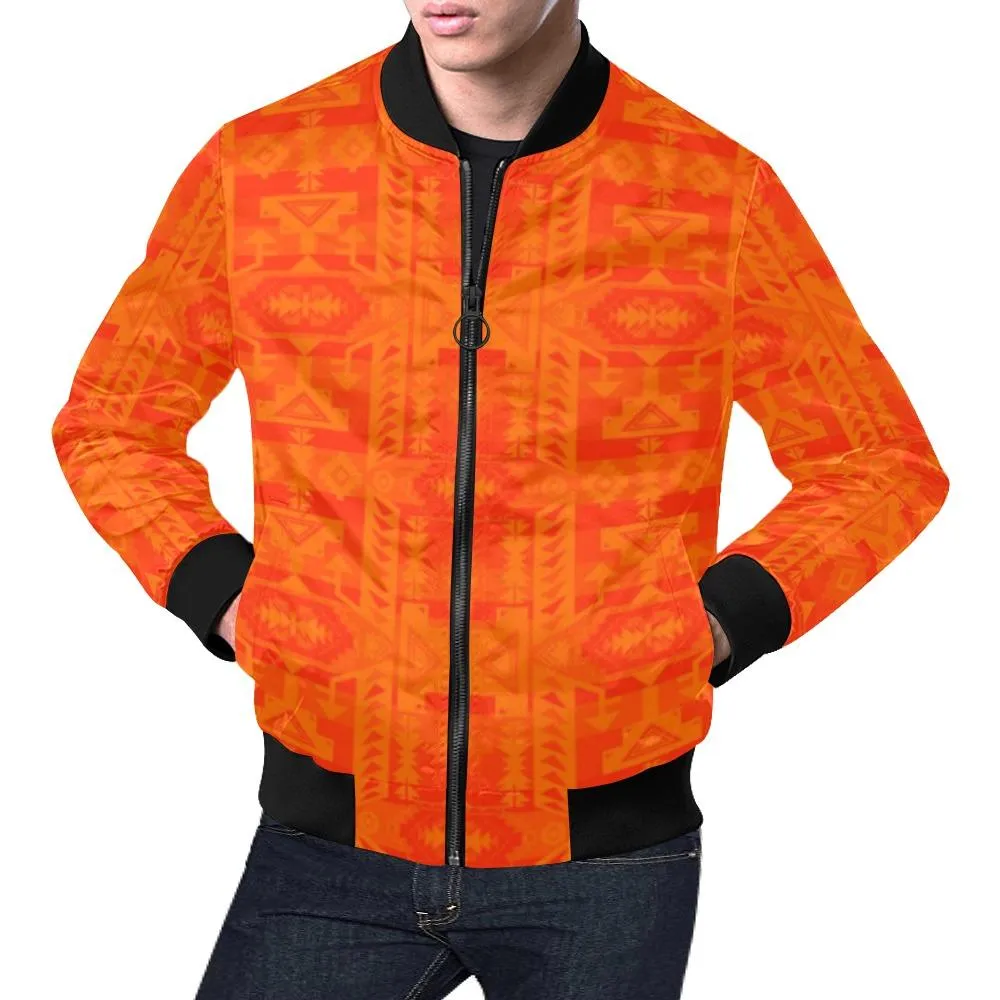 Chiefs Mountain Orange Feather Directions Bomber Jacket for Men