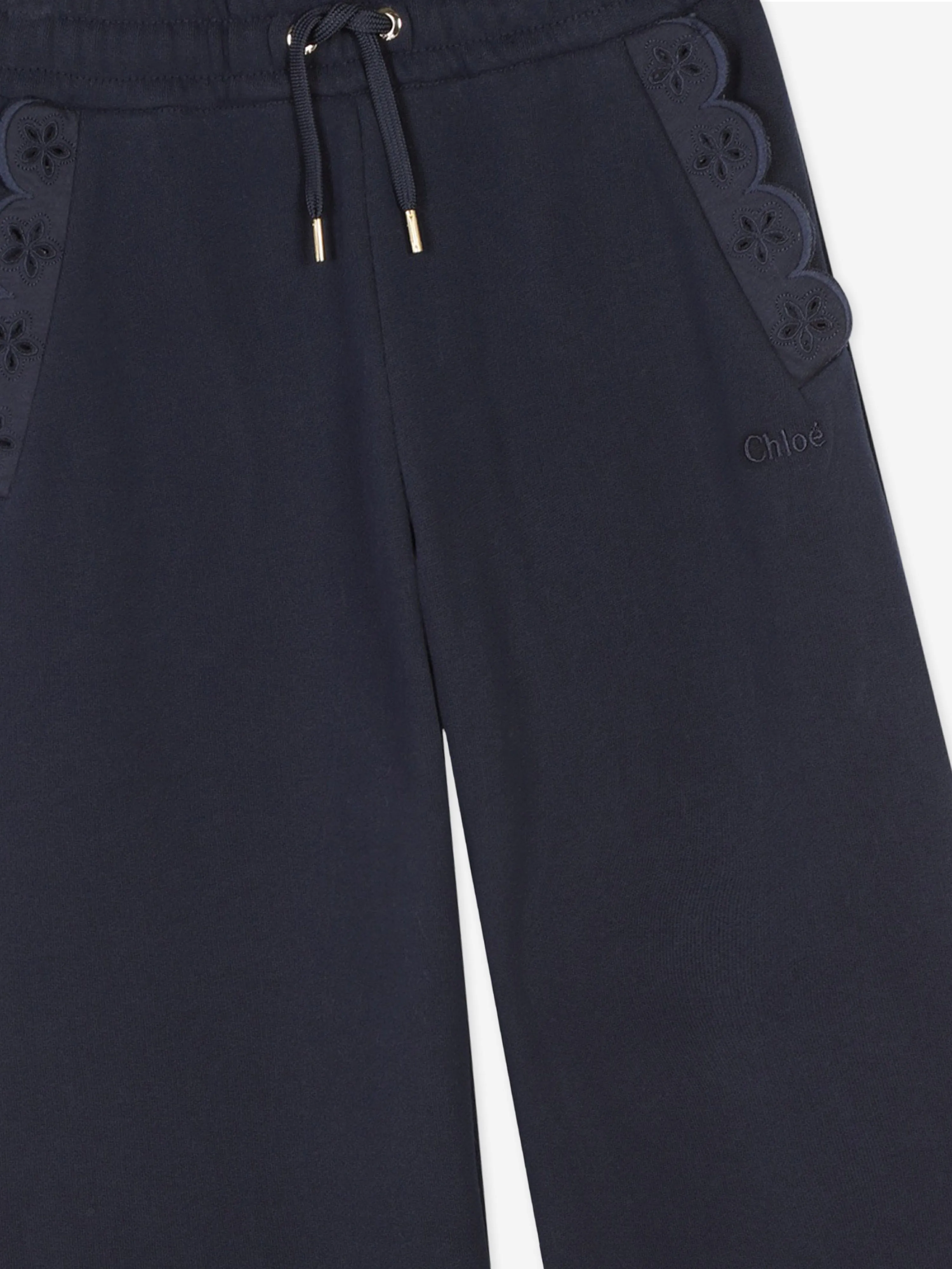 Chloé Girls Fleece Trousers in Navy