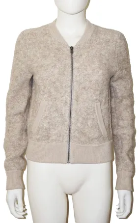 CLUB MONACO Alpaca Zip Up Bomber Cardigan