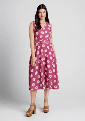 Cover Me In Daisies Midi Dress