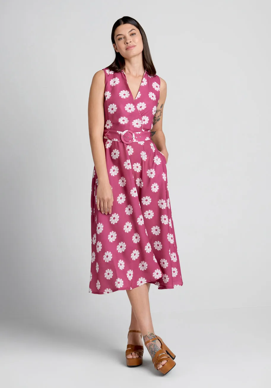 Cover Me In Daisies Midi Dress