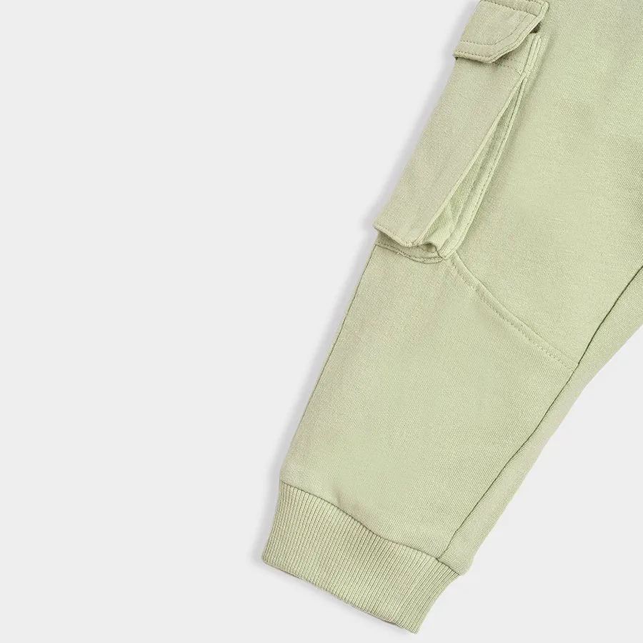 Dinomite Knitted Solid Green Jogger