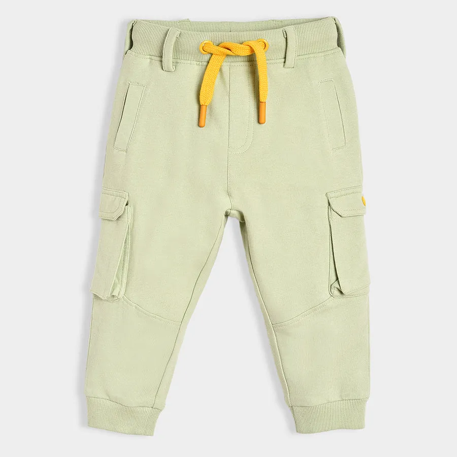 Dinomite Knitted Solid Green Jogger