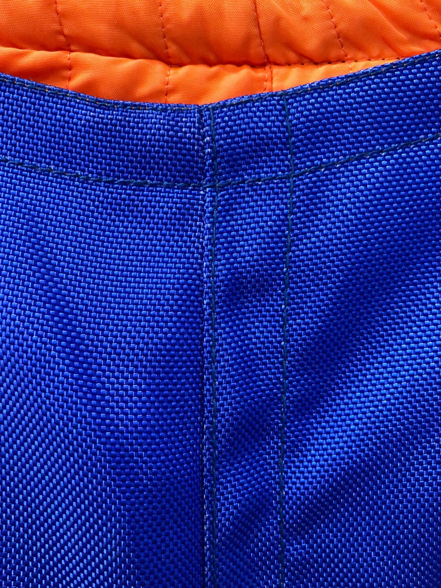 Dirk Bikkembergs Hommes 1990s electric blue ballistic nylon quilted side zip trousers