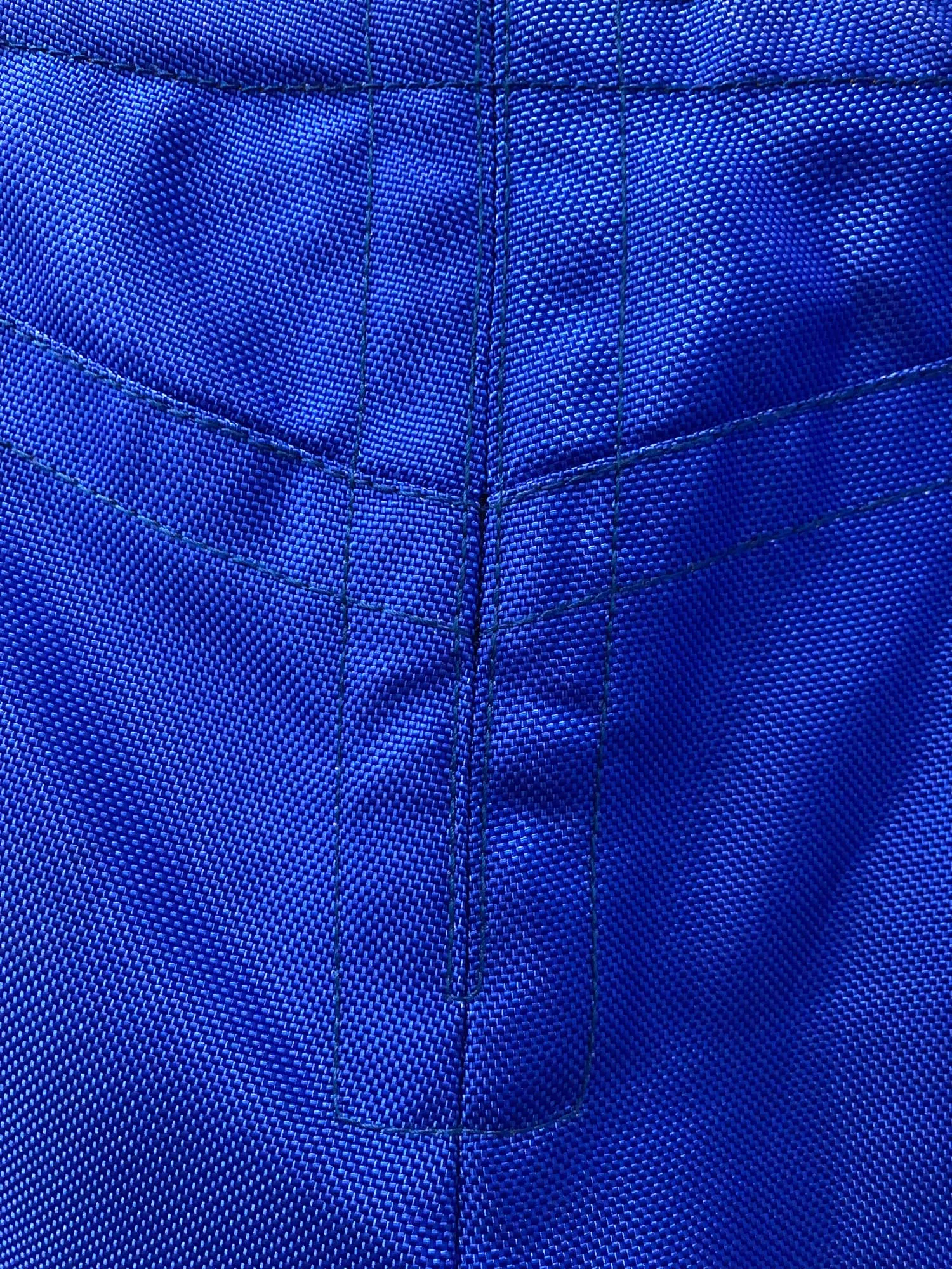 Dirk Bikkembergs Hommes 1990s electric blue ballistic nylon quilted side zip trousers