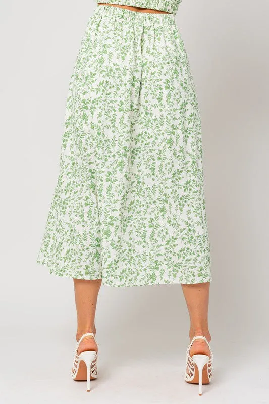 Ditsy Floral Midi Skirt