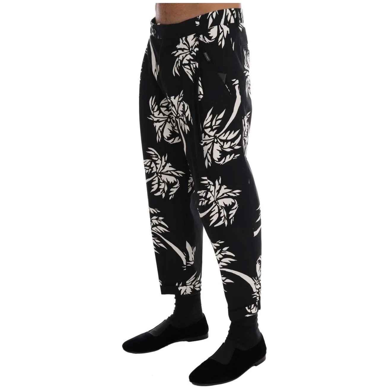 Dolce & Gabbana Elegant Tree Print Ankle Trousers