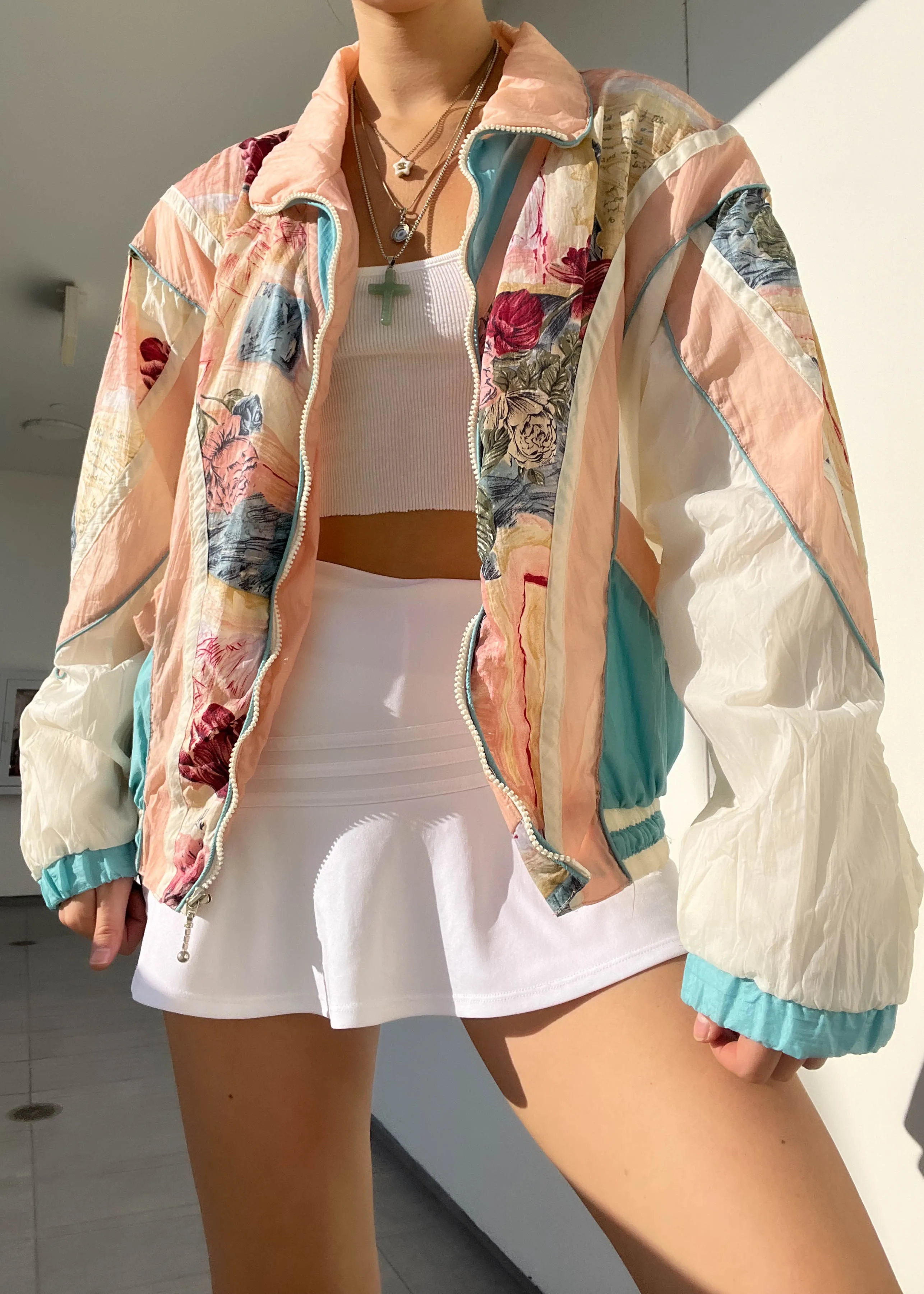 Dreamy 80's Pastel Bomber (L)