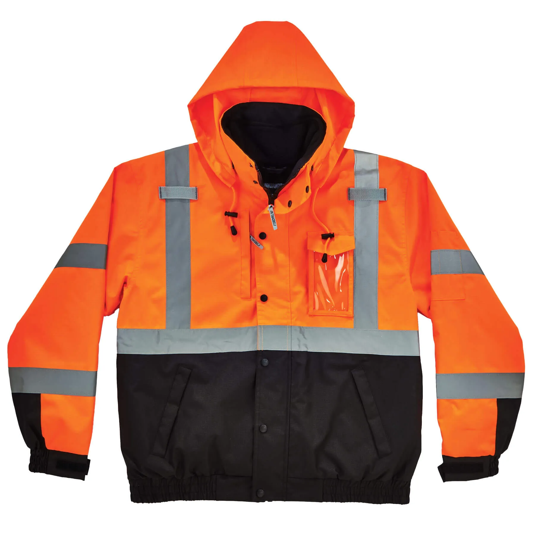 Ergodyne 25582 GloWear 8381 Type R Class 3 Performance 3-in-1 Bomber Jacket, Small, HV Orange