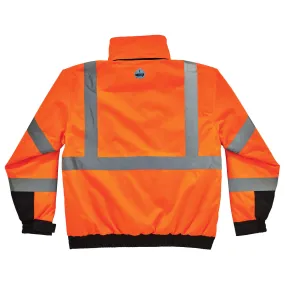 Ergodyne 25584 GloWear 8381 Type R Class 3 Performance 3-in-1 Bomber Jacket, Large, HV Orange