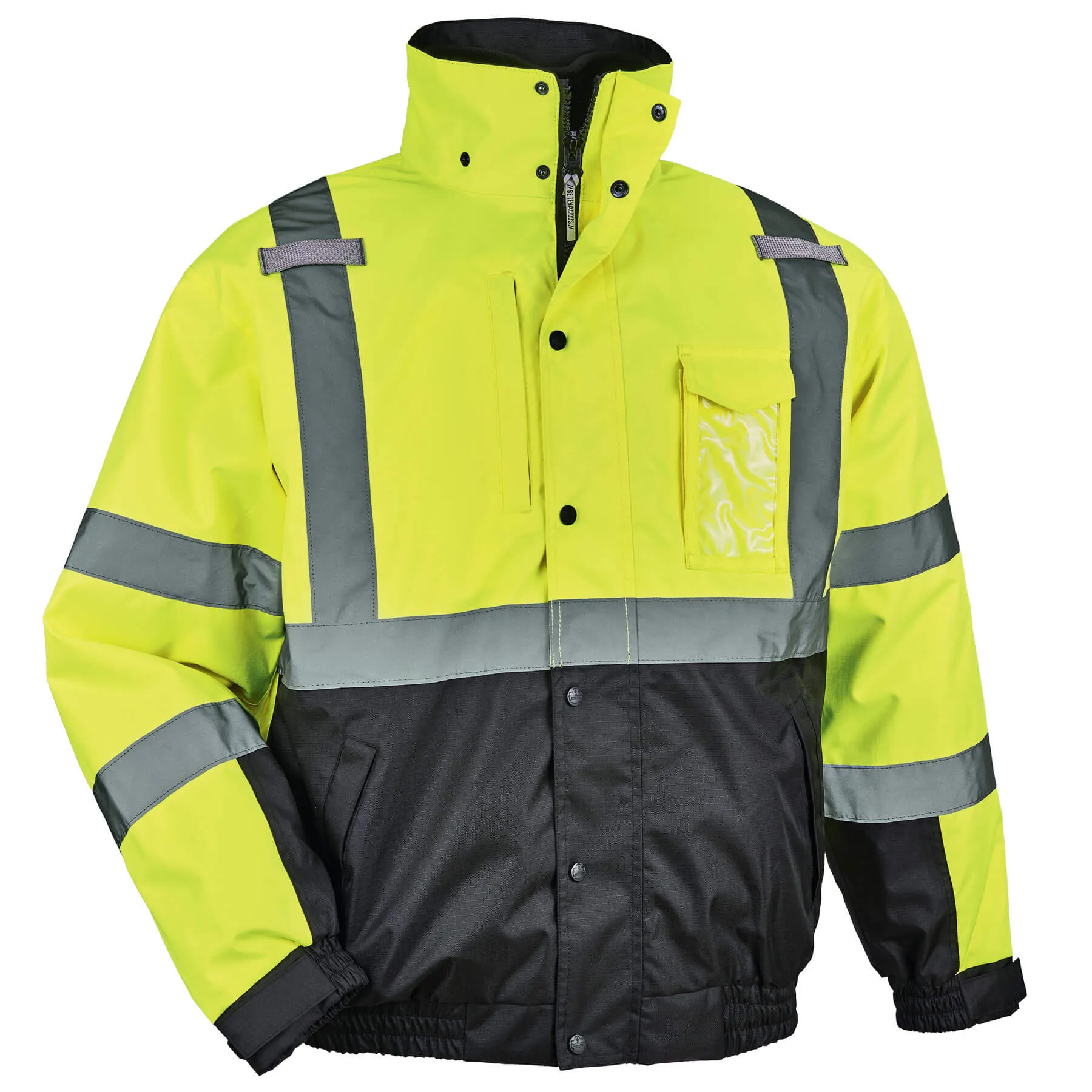 Ergodyne 25592 GloWear 8381 Type R Class 3 Performance 3-in-1 Bomber Jacket, Small, HV Lime