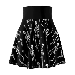 F U Skeleton Middle Finger Skater Skirt