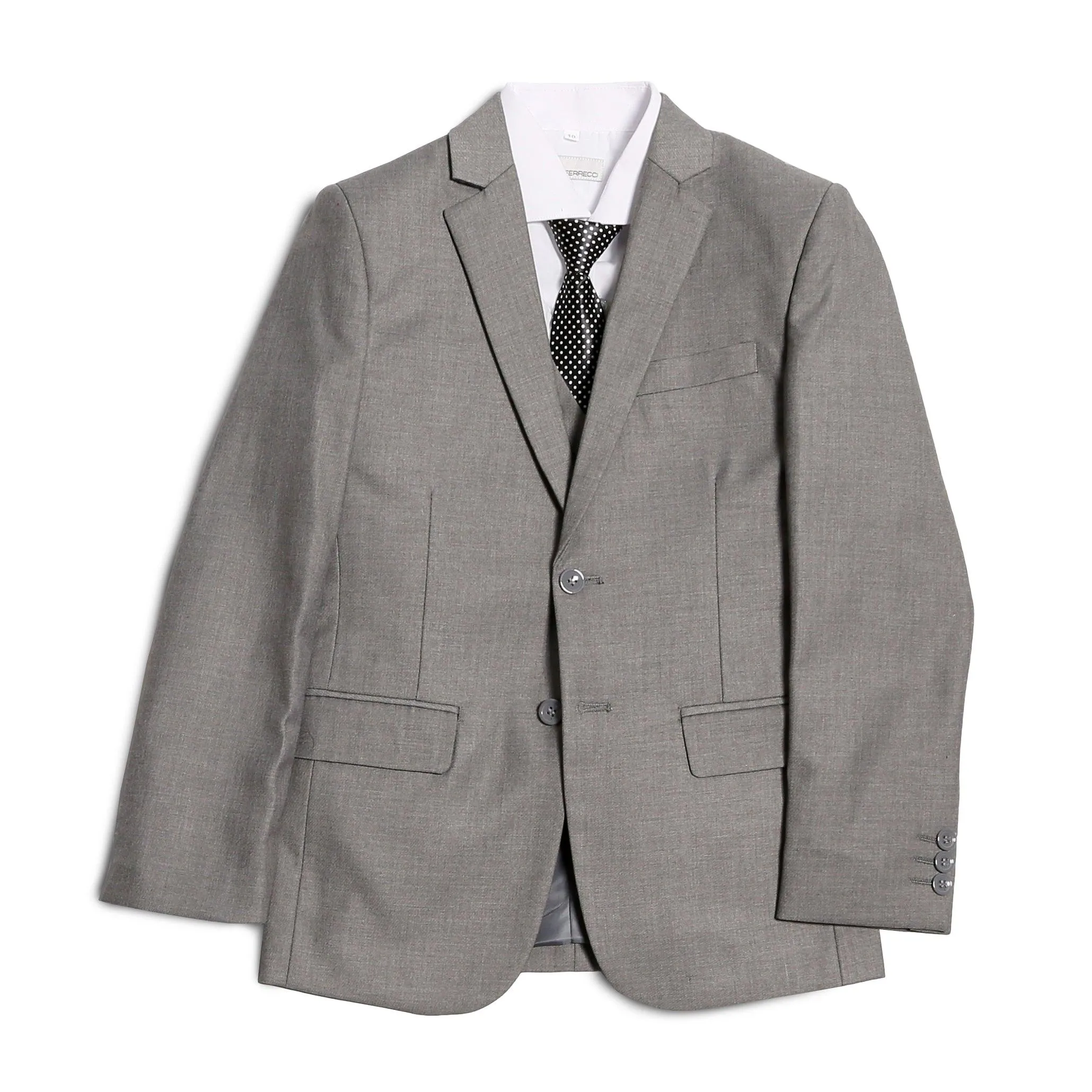 Ferrecci Boys JAX JR 5pc Suit Set Light Grey