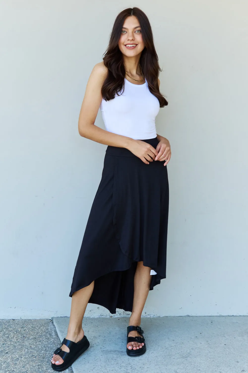 First Choice High Waisted Flare Maxi Skirt