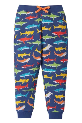 Frugi Switch Printed Snug Joggers in Shiver of Sharks