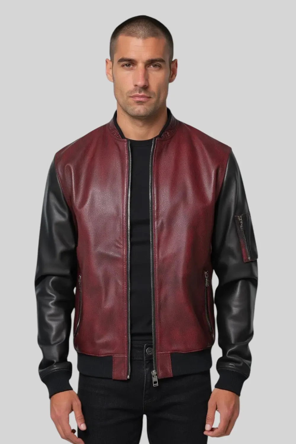 Gianni Leather Bomber Jacket