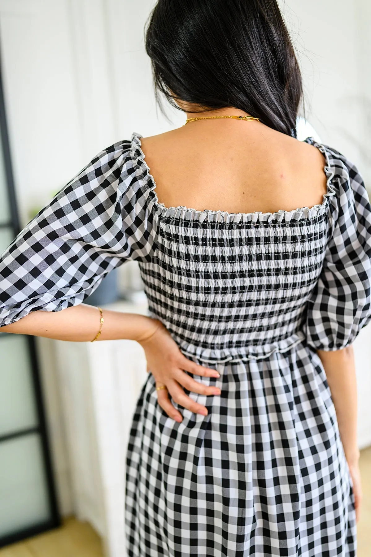 Greenville Gingham Midi Dress - Andree by Unit