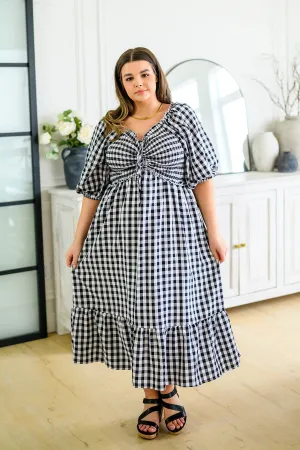 Greenville Gingham Midi Dress - Andree by Unit