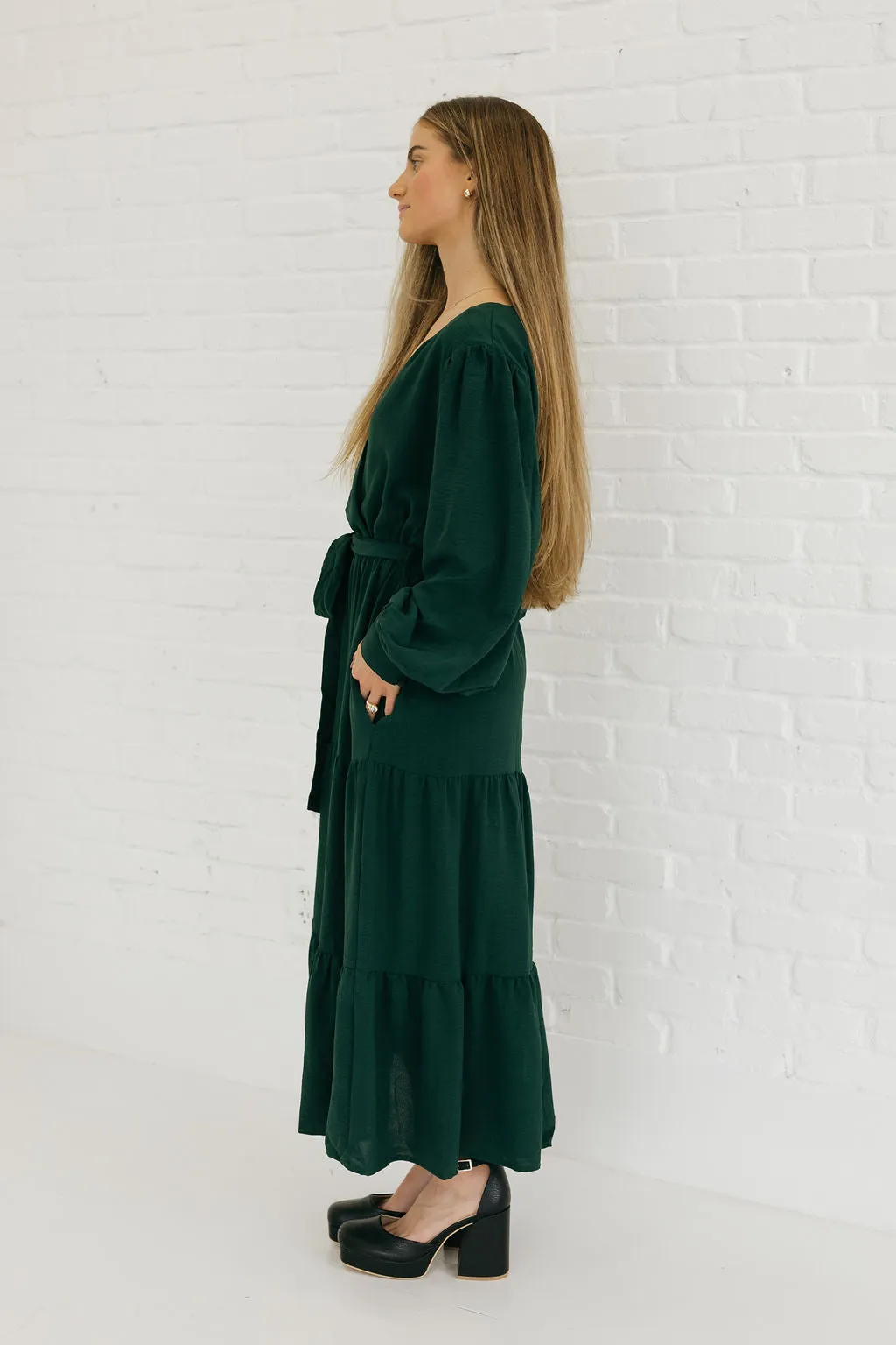 Harlen Dress-Hunter Green