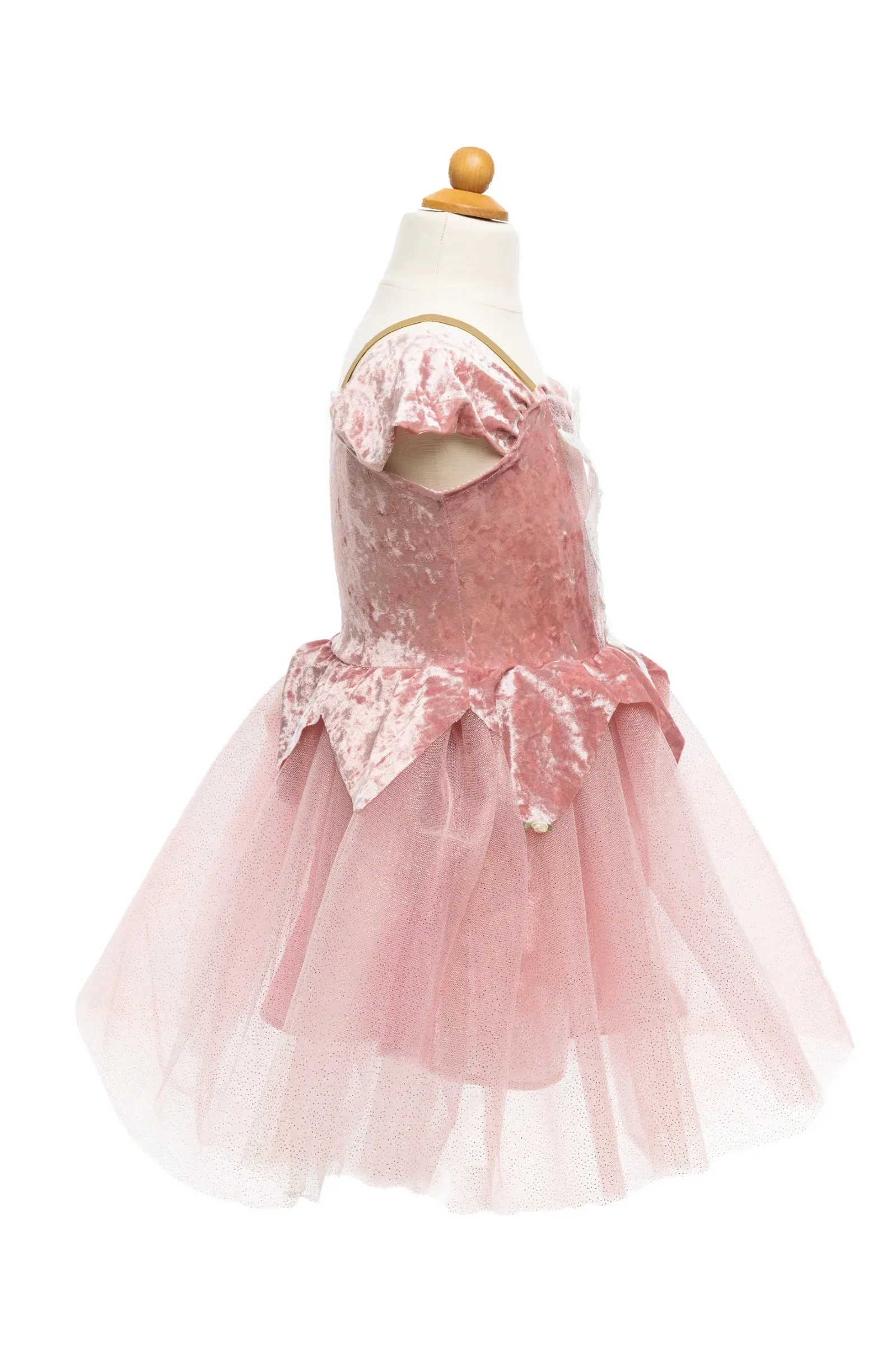 Holiday Ballerina Dress, Dusty Rose, Size 3-4