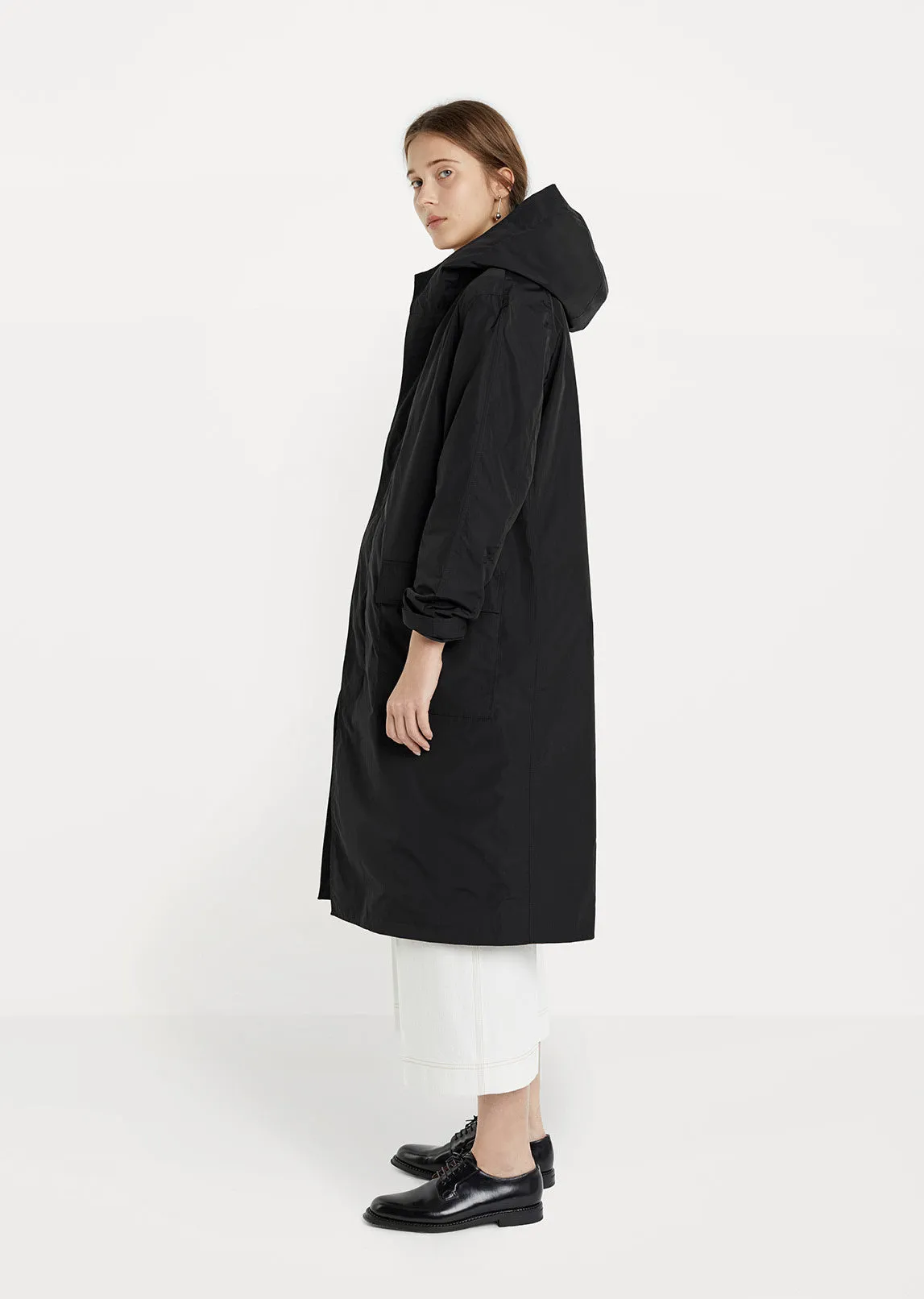 Hooded Nylon Trench