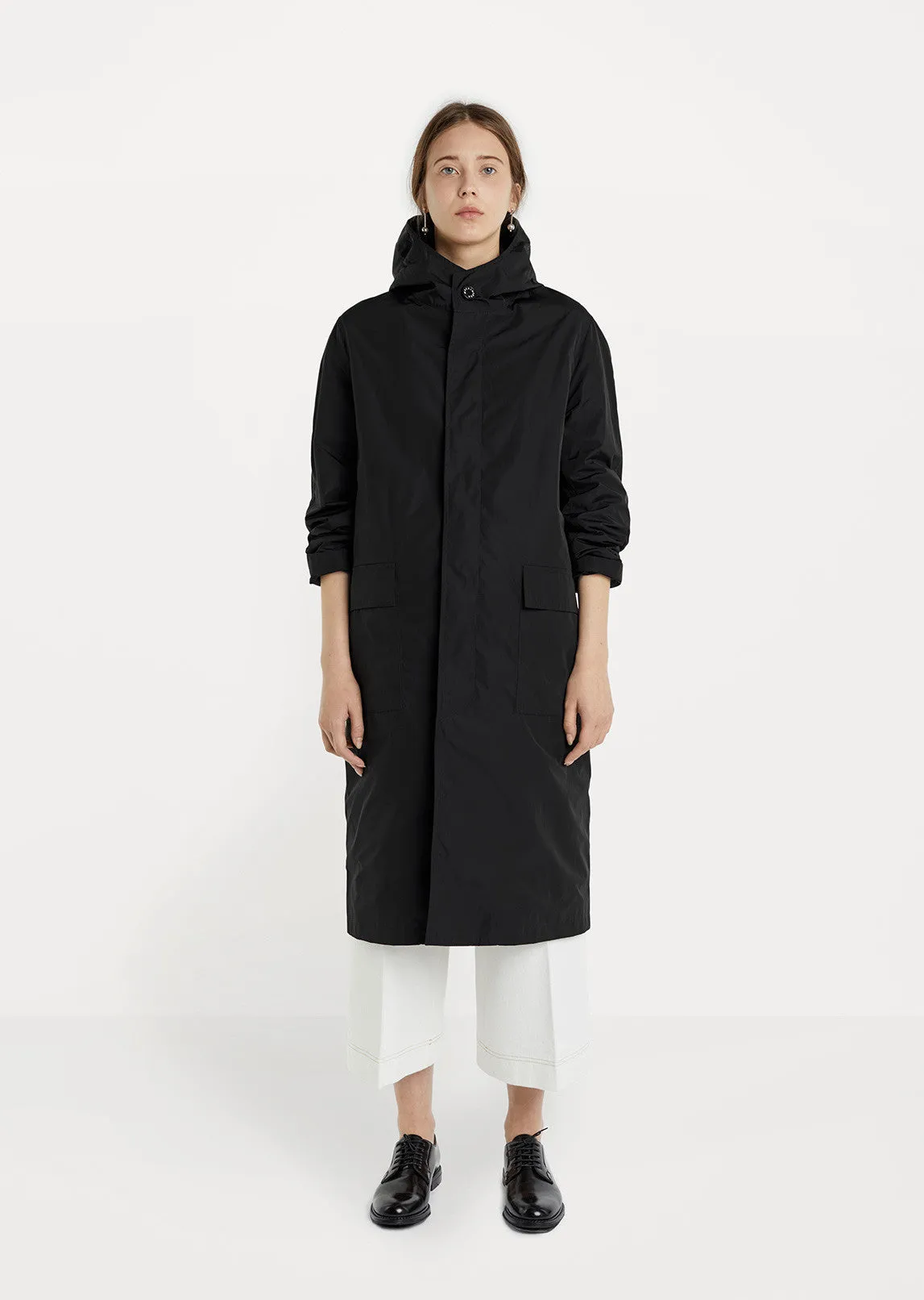 Hooded Nylon Trench