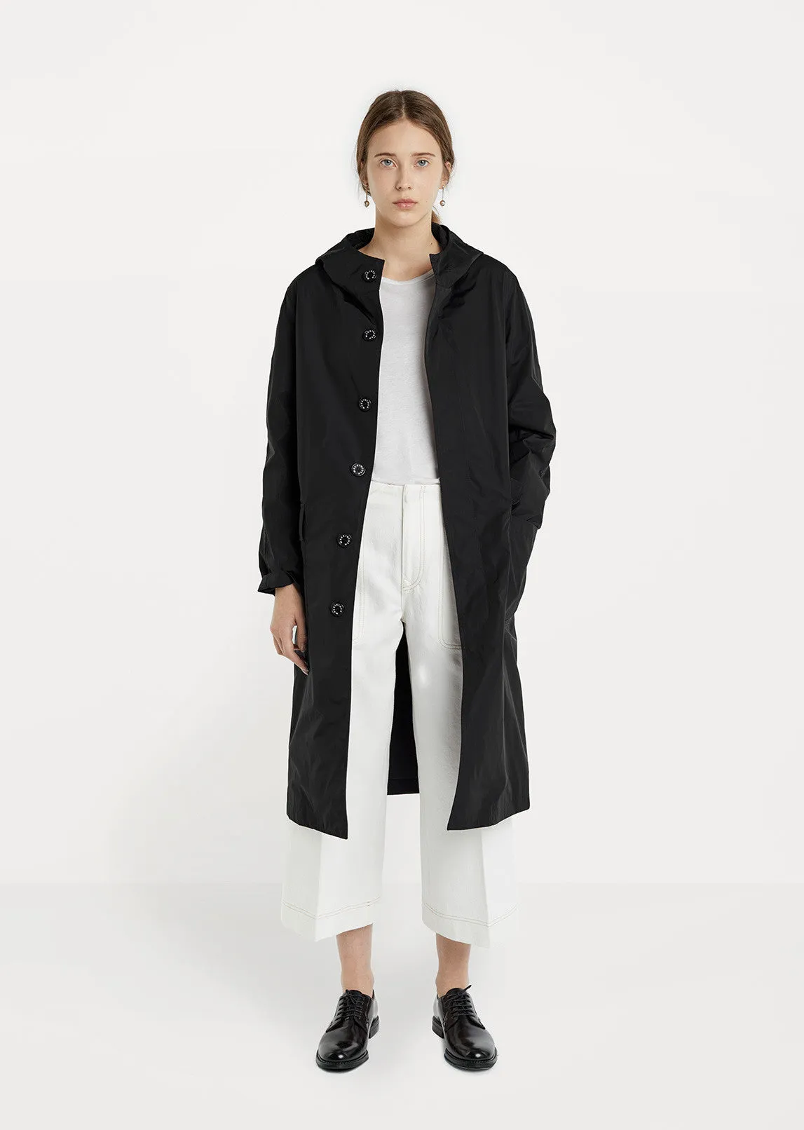 Hooded Nylon Trench