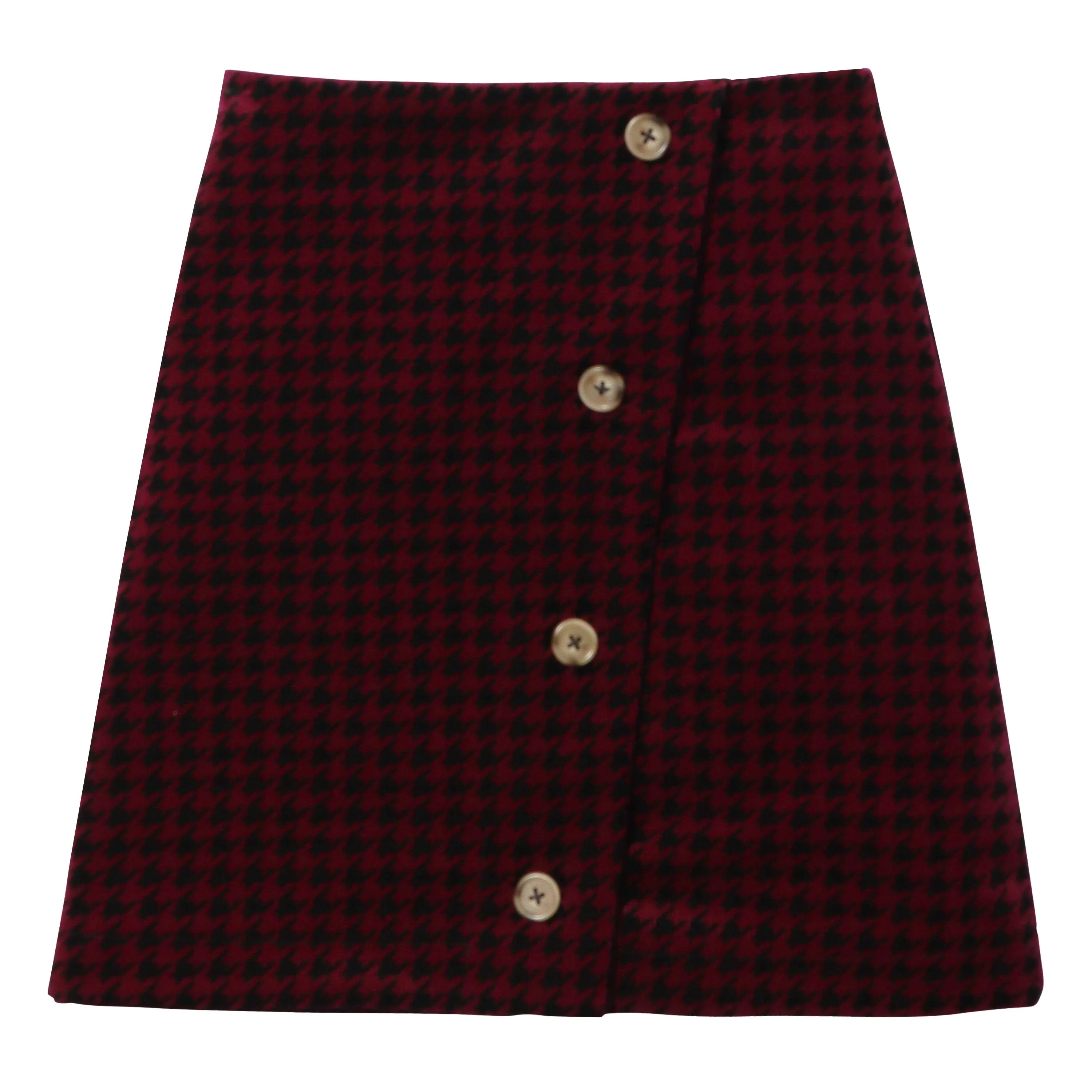 Houndstooth Cord Skirt