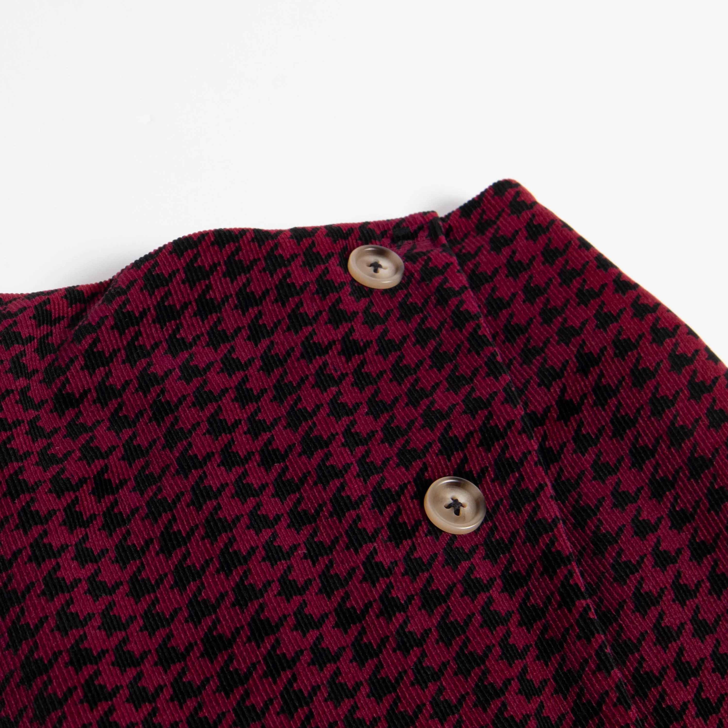 Houndstooth Cord Skirt