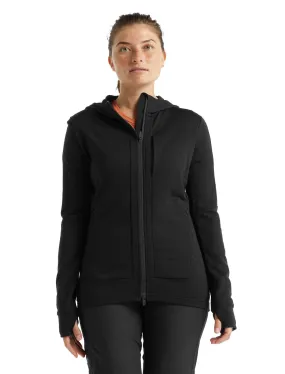 Icebreaker Quantum III LS Zip Hoodie (Women's) Black