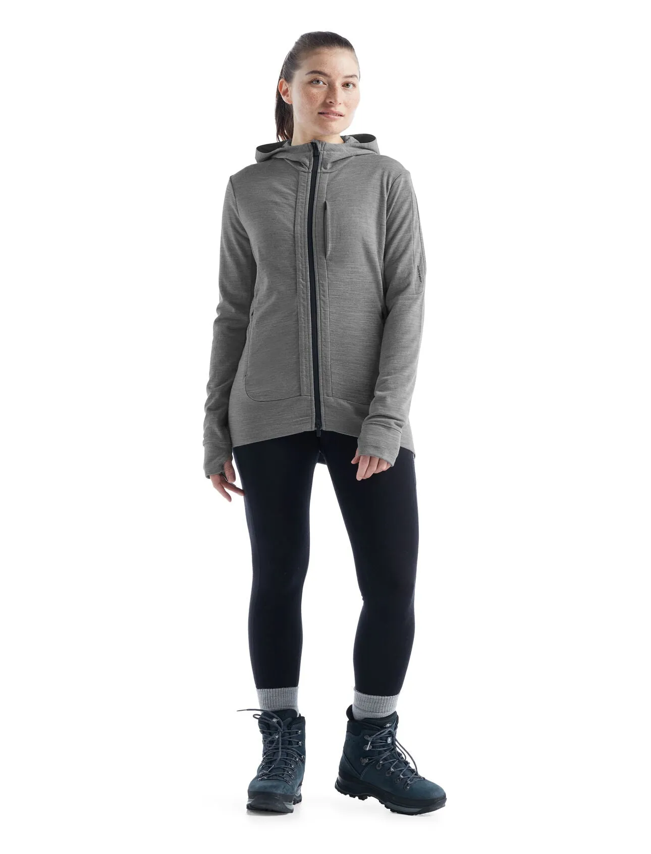 ICEBREAKER Women's L/S Quantum 3 Zip Hood