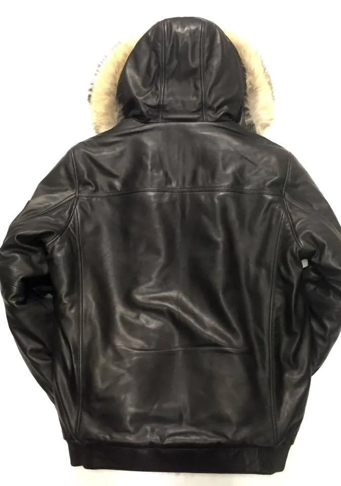 Jakewood Full Fox Black Bomber Jacket