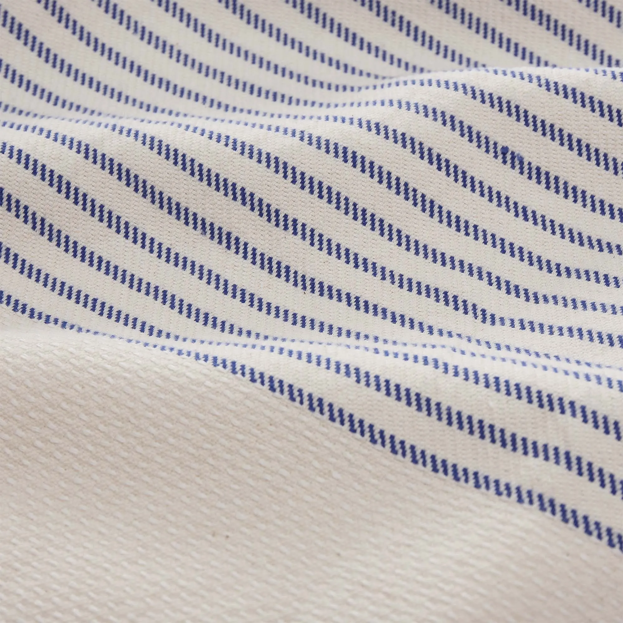 Kadan european linen Quilt [White/Ultramarine]