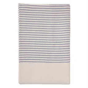 Kadan european linen Quilt [White/Ultramarine]