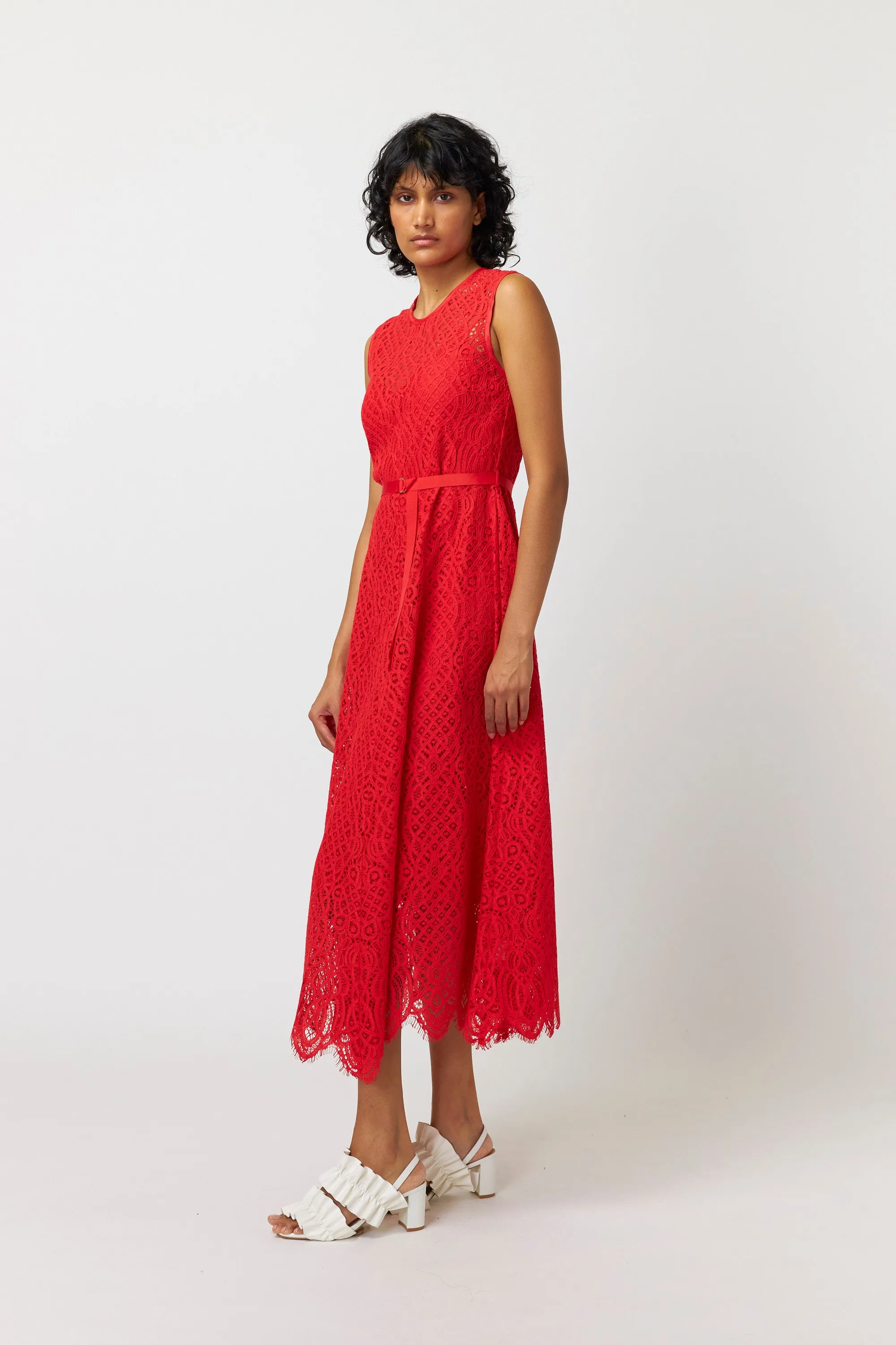 Kate Sylvester Pola Dress - Lace - Tangerine