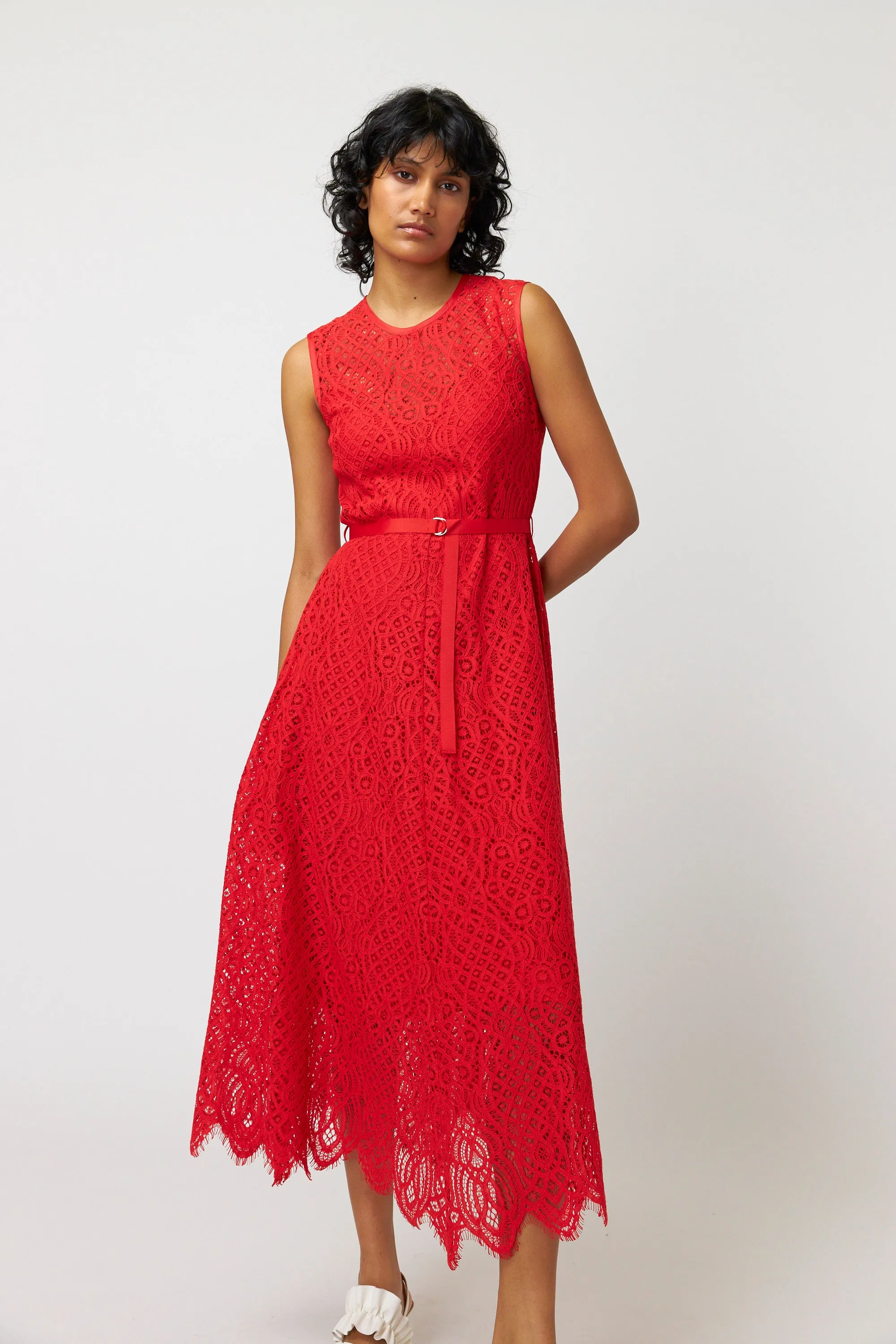 Kate Sylvester Pola Dress - Lace - Tangerine