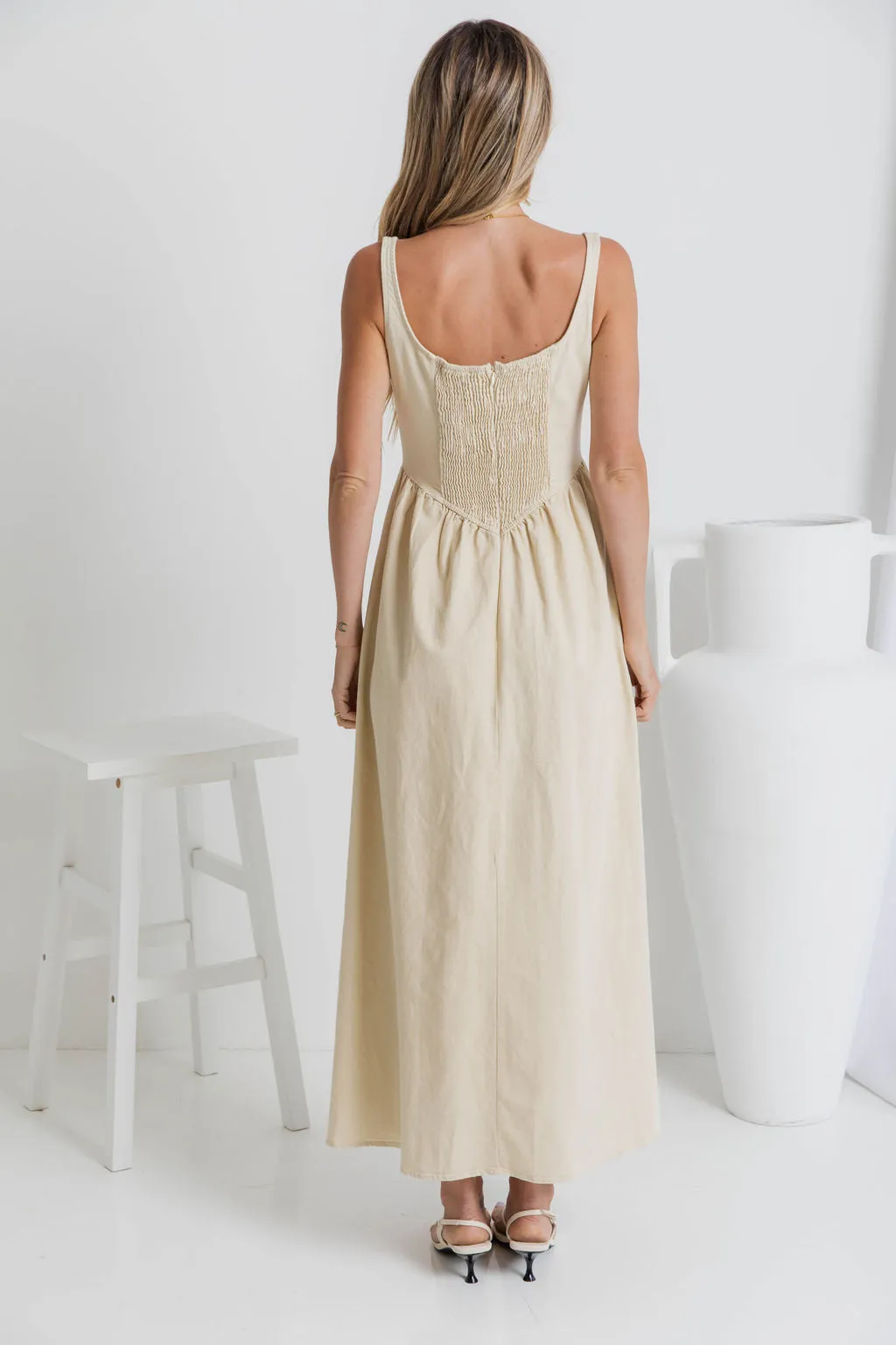 Kiara Midi Dress - Sand