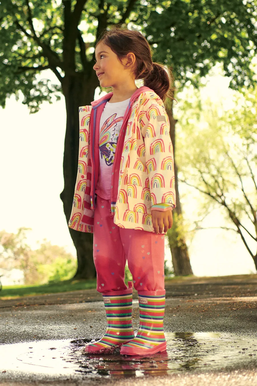 Kids Rain Jacket Hatley Pretty Rainbows