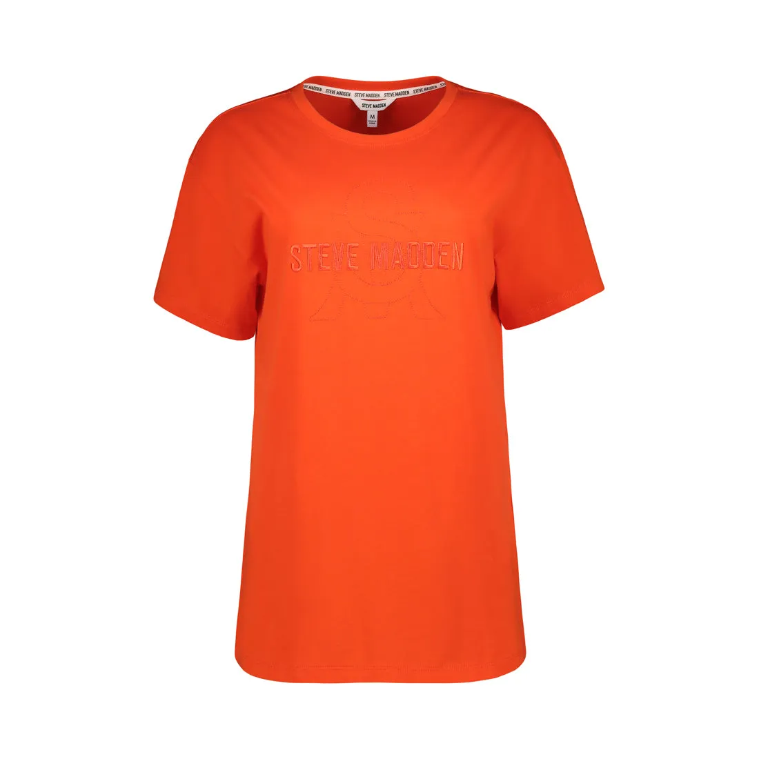 LAILA LADIES KNITTED T-SHIRT TANGERINE