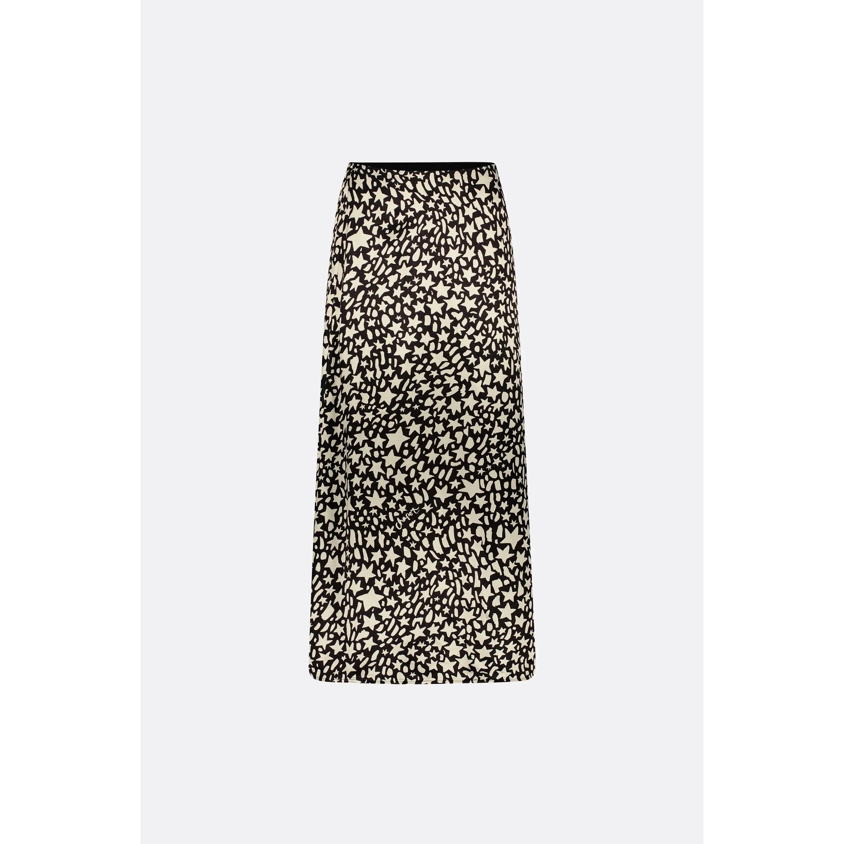 Laurie Midi Skirt Star Sisters Print Black/Cream