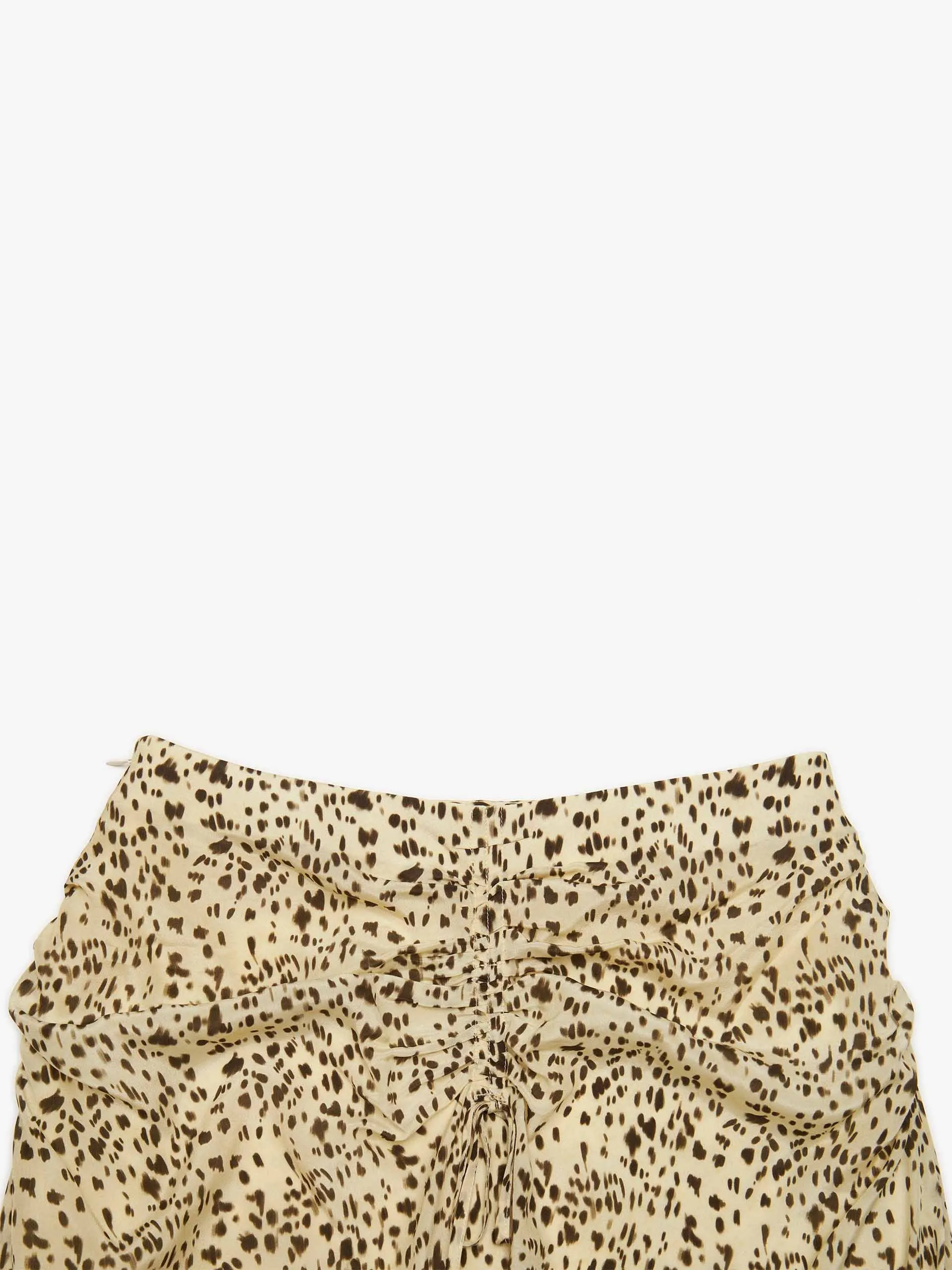 Leopard Print Silk Skirt