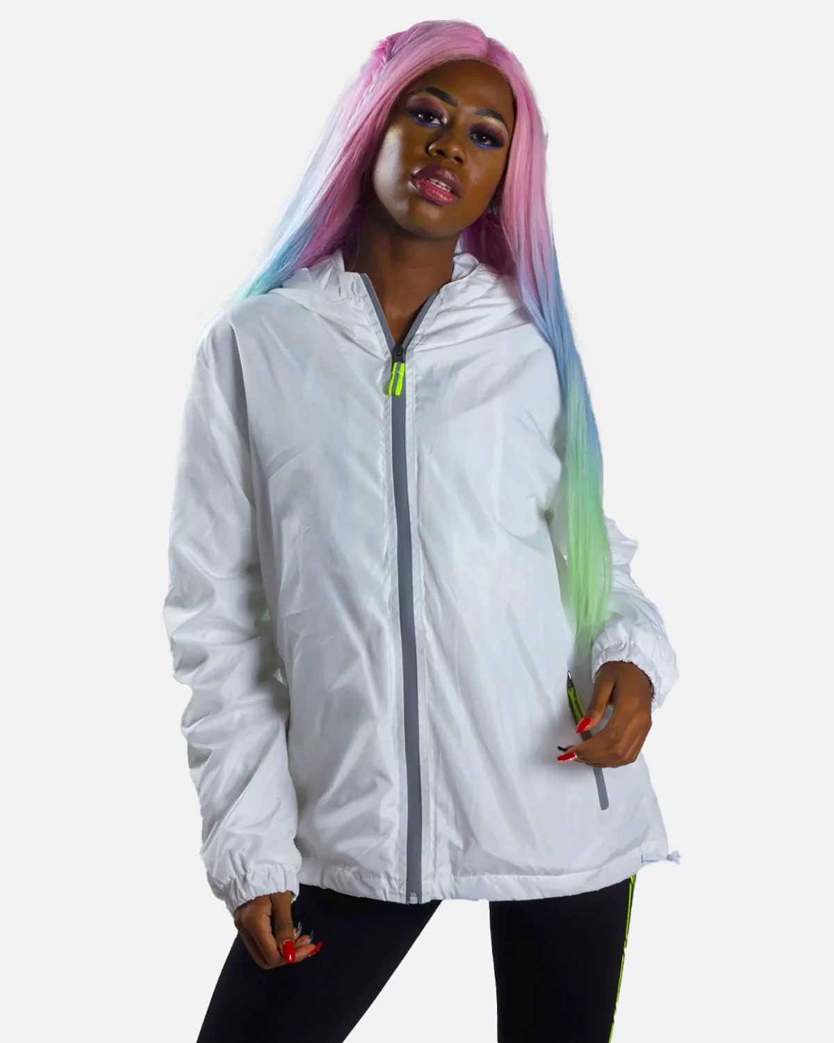 LIGHT UP RAINCOAT - UV REATIVE - MULTI COLOUR LIGHTS