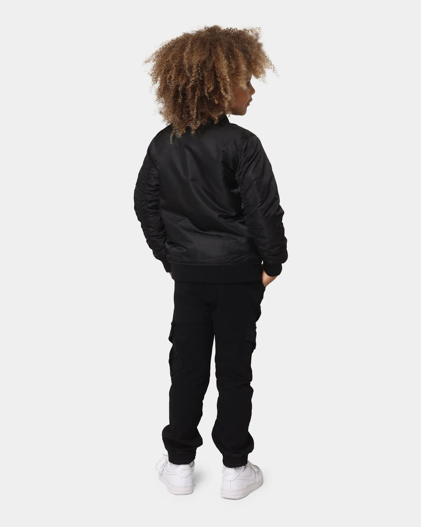 Lil Homme Kid's C-47 Bomber Jacket Black