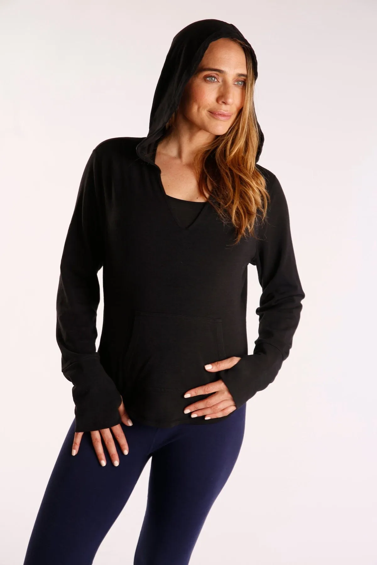 Lili Crop Hoodie - Black