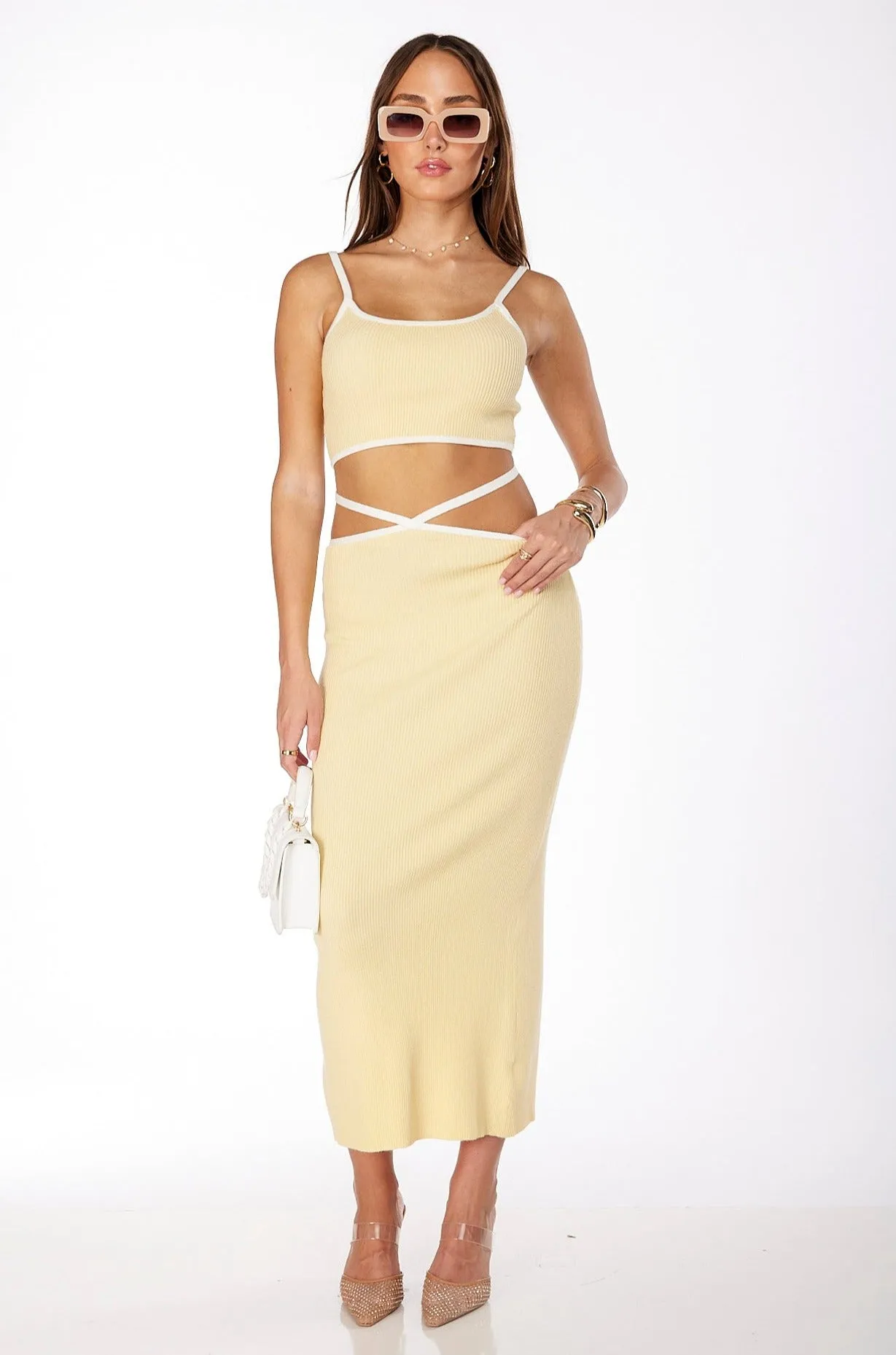 Limoncello Knit Midi Skirt